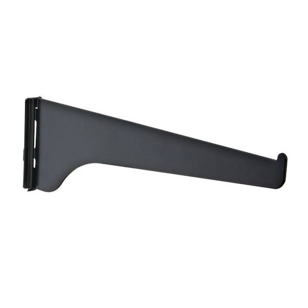 Knape & Vogt Knape & Vogt Black Steel Regular Duty Bracket 16 Ga. 12 in. L 160 lb 180 BLK 12 - main